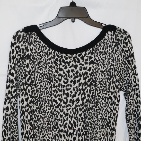 French Connection Dress, Lepard Print figure flattering knit. - Picture 9 of 16